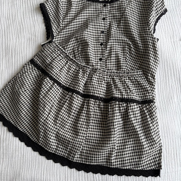 NEW Reformation Valetta Two Piece Matching Skirt Set Remy Check Gingham | US 4 - Picture 8 of 15